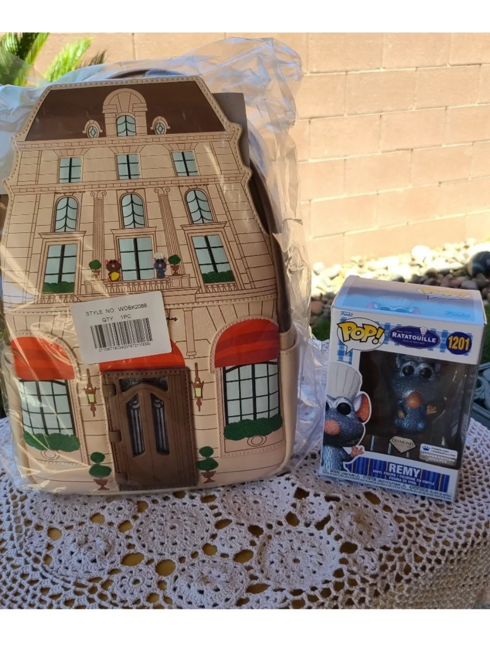 Ratatouille Remy Funko Pop! and Gusteau's Loungefly Mini Backpack Bundle